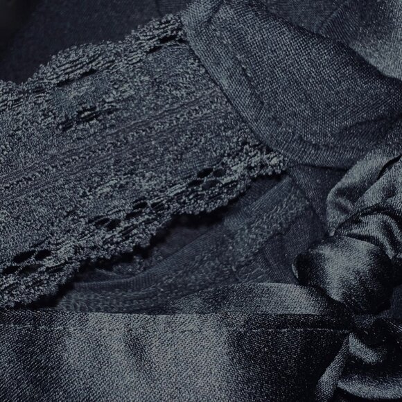 Merona-Women's Size Large-Sleeveless Lace/Pleated Front Long Belted Top-Casual - Picture 5 of 16